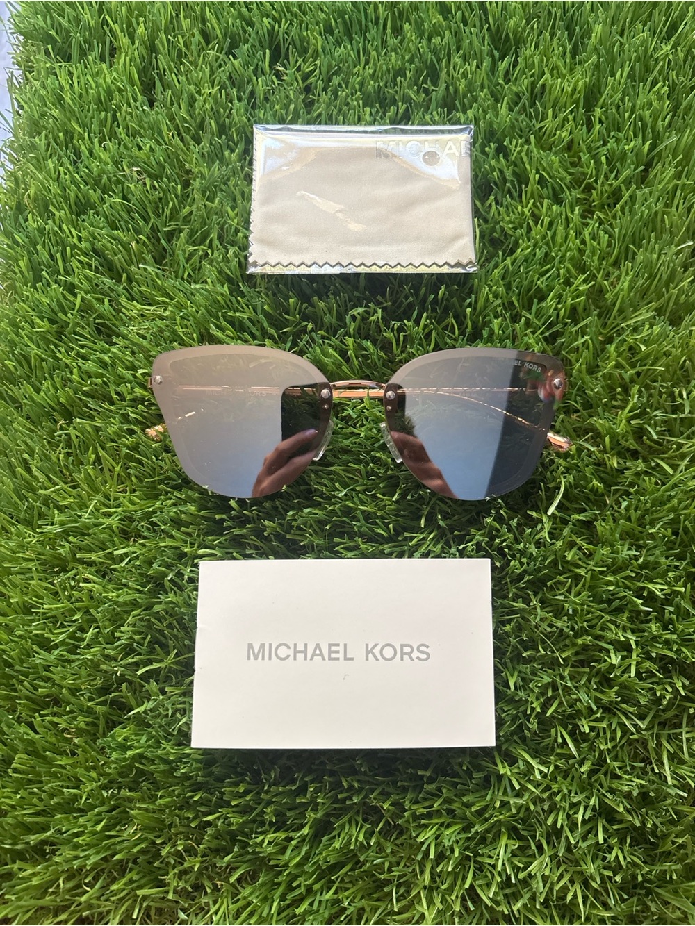 Michael Kors Womenβs Rimless Gradient Sunglasses - Rose Gold/Brown
